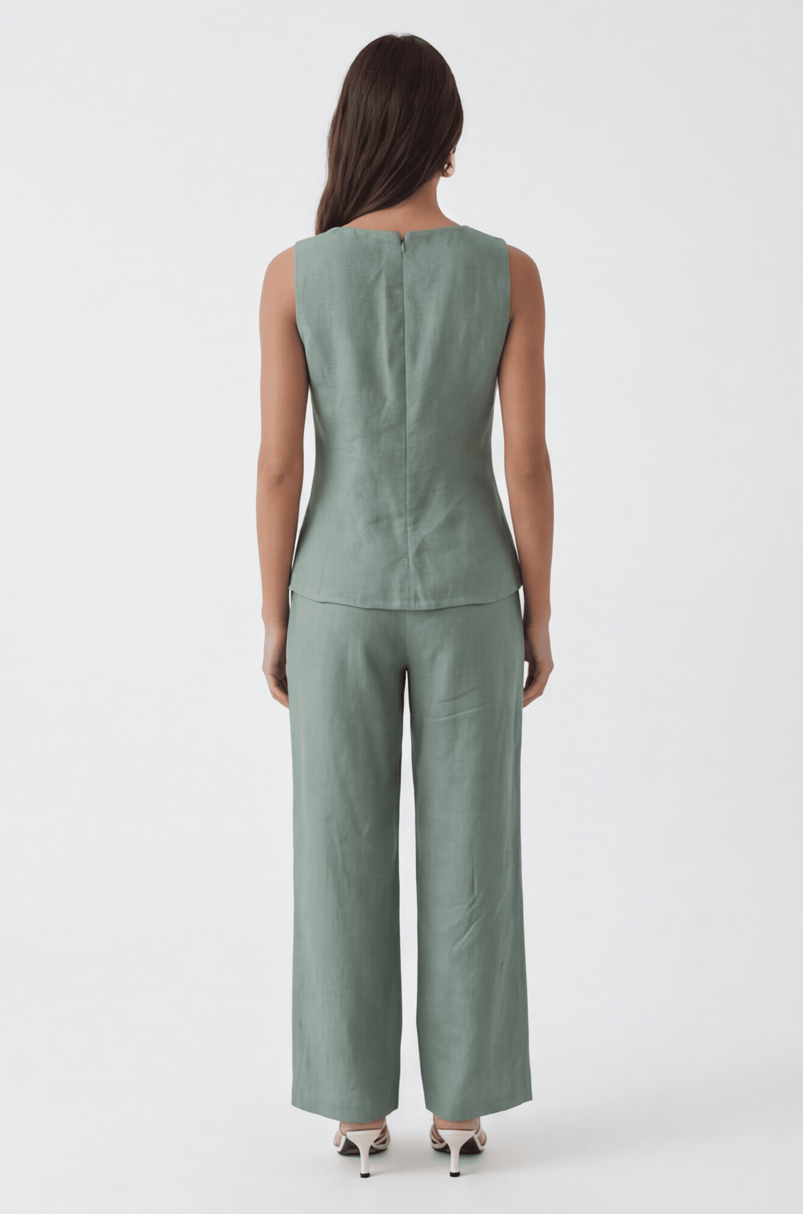 PANTALON LIN - CHELSEA - SAUGE PANTALON NEW KOOKAI Mode Kookai