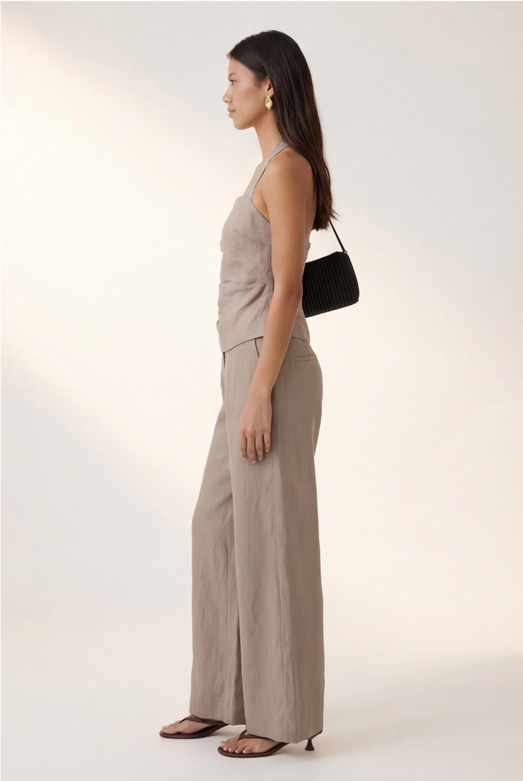 PANTALON LIN - CHELSEA - TAUPE PANTALON NEW KOOKAI Mode Kookai