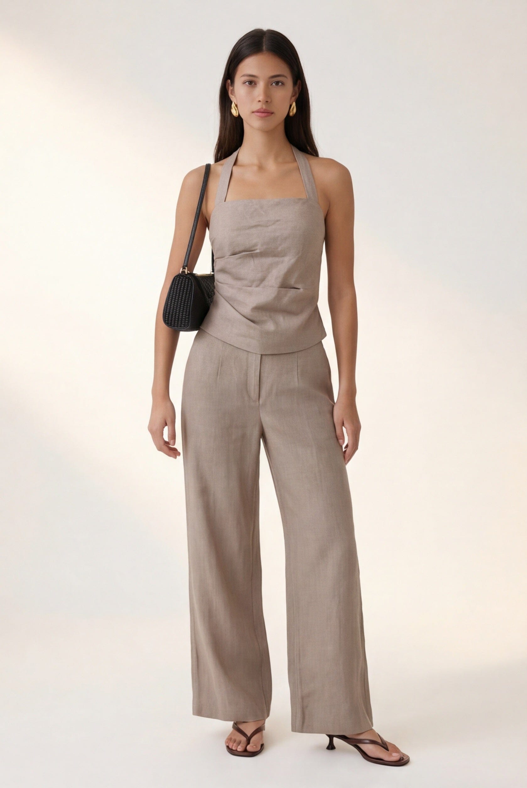 PANTALON LIN - CHELSEA - TAUPE PANTALON NEW KOOKAI Mode Kookai