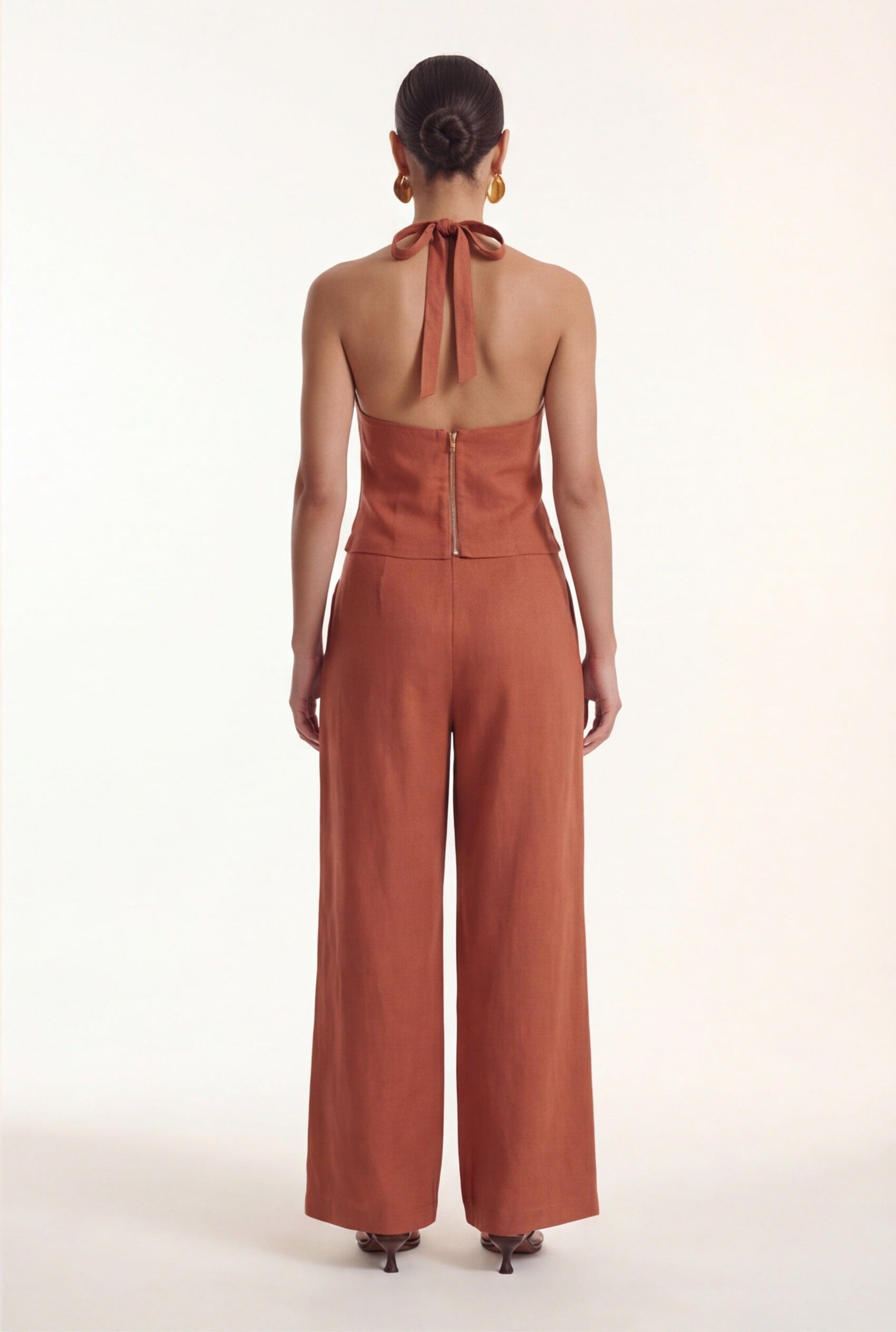 PANTALON LIN - CHELSEA - TERRACOTTA PANTALON NEW KOOKAI Mode Kookai