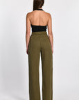PANTALON LIN TENCEL NAOMI KHAKI PANTALON KOOKAI Mode Kookai