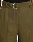 PANTALON LIN TENCEL NAOMI KHAKI PANTALON KOOKAI Mode Kookai