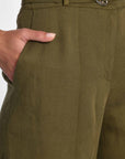 PANTALON LIN TENCEL NAOMI KHAKI PANTALON KOOKAI Mode Kookai