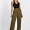PANTALON LIN TENCEL NAOMI KHAKI PANTALON KOOKAI Mode Kookai
