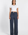 PANTALON LIN TENCEL NAOMI NAVY PANTALON KOOKAI Mode Kookai