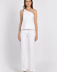 PANTALON LIN WASHED BERTILLE BLANC PANTALON KOOKAI Mode Kookai