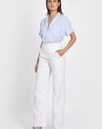 PANTALON LIN WASHED TAHIA BLANC PANTALON KOOKAI Mode Kookai