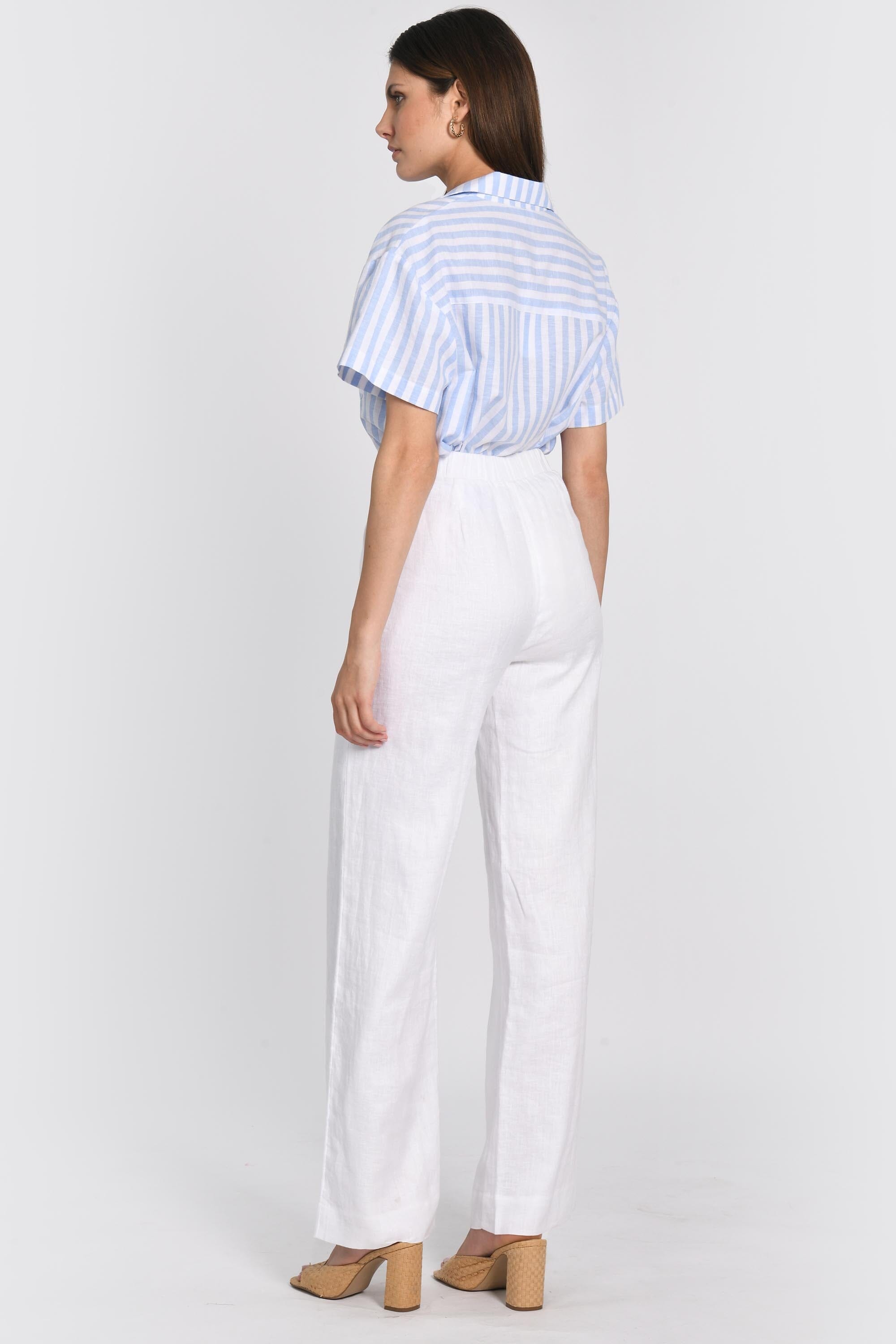 PANTALON LIN WASHED TAHIA BLANC PANTALON KOOKAI Mode Kookai