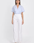 PANTALON LIN WASHED TAHIA BLANC PANTALON KOOKAI Mode Kookai