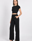 PANTALON LIN WASHED TAHIA NOIR PANTALON KOOKAI Mode Kookai