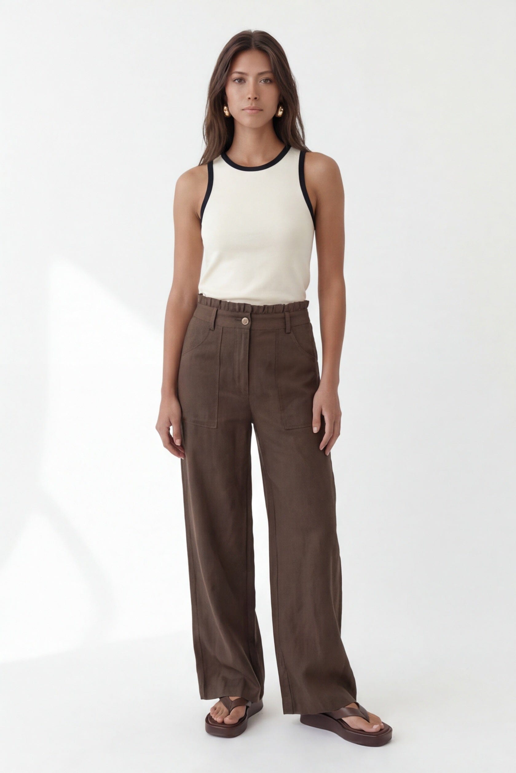 PANTALON LYOCELL - CORSICA - KAKI PANTALON NEW KOOKAI Mode Kookai