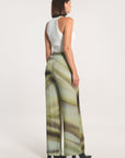 PANTALON NIKITA IMPRIMÉ 70s MULTI KAKI PANTALON KOOKAI Mode Kookai