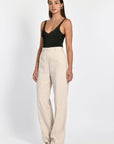 PANTALON RAYURE TENNIS LARRY BEIGE/BLANC PANTALON KOOKAI Mode Kookai