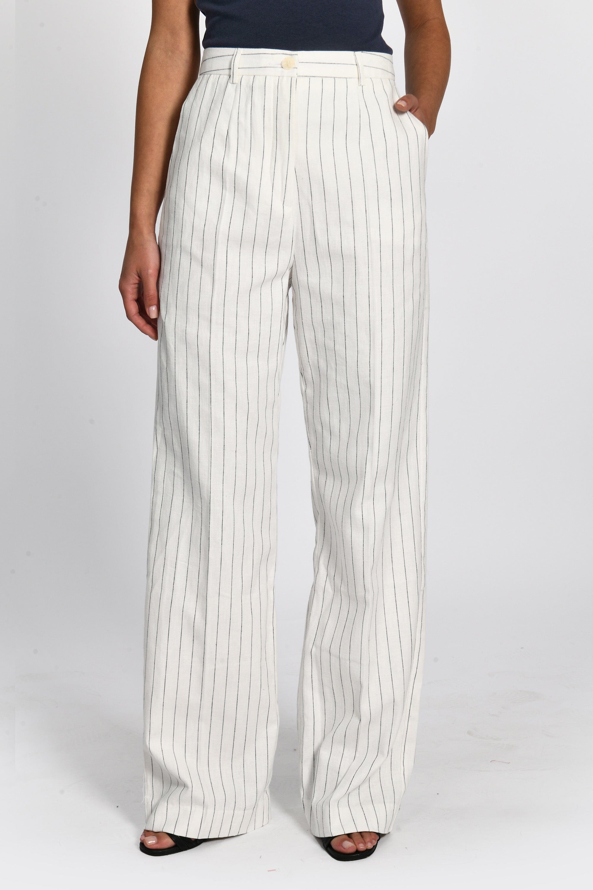 PANTALON RAYURE TENNIS LARRY BLANC/MARINE PANTALON KOOKAI Mode Kookai