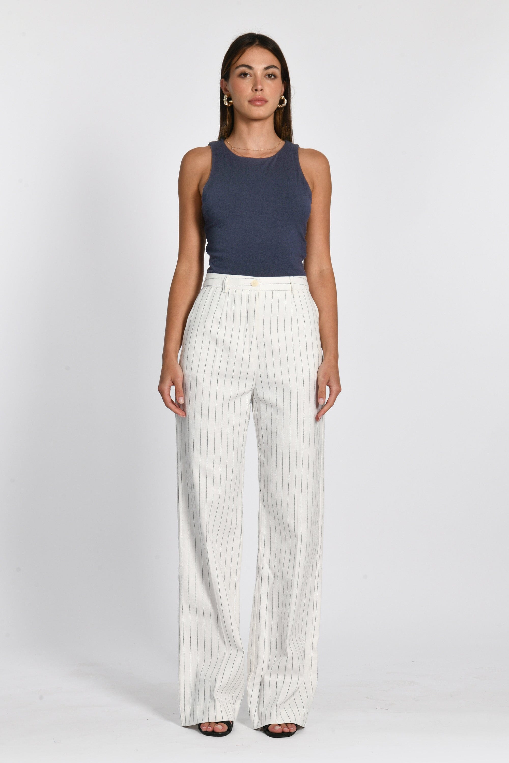 PANTALON RAYURE TENNIS LARRY BLANC/MARINE PANTALON KOOKAI Mode Kookai
