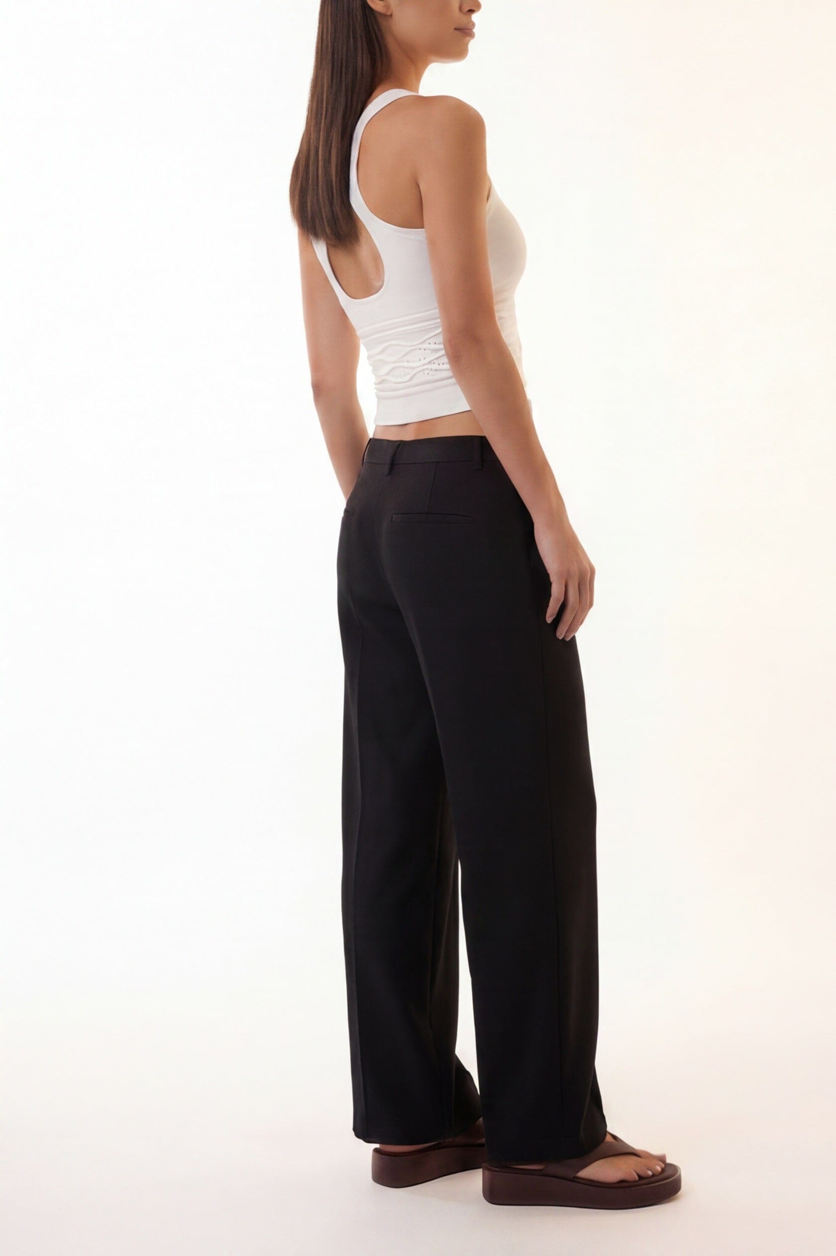 PANTALON TAILLE BASSE - CLEO - NOIR PANTALON NEW KOOKAI Mode Kookai