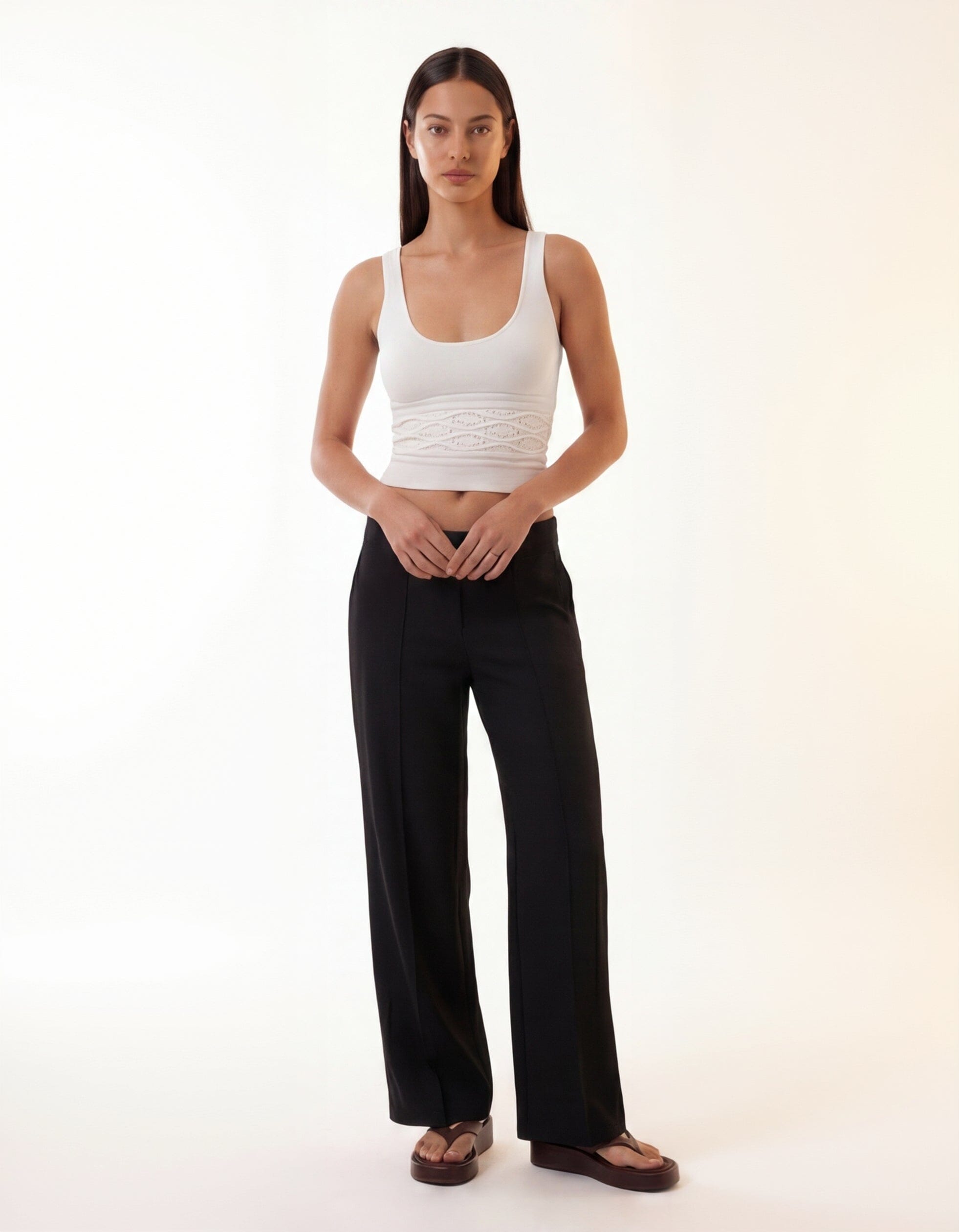 PANTALON TAILLE BASSE - CLEO - NOIR PANTALON NEW KOOKAI Mode Kookai