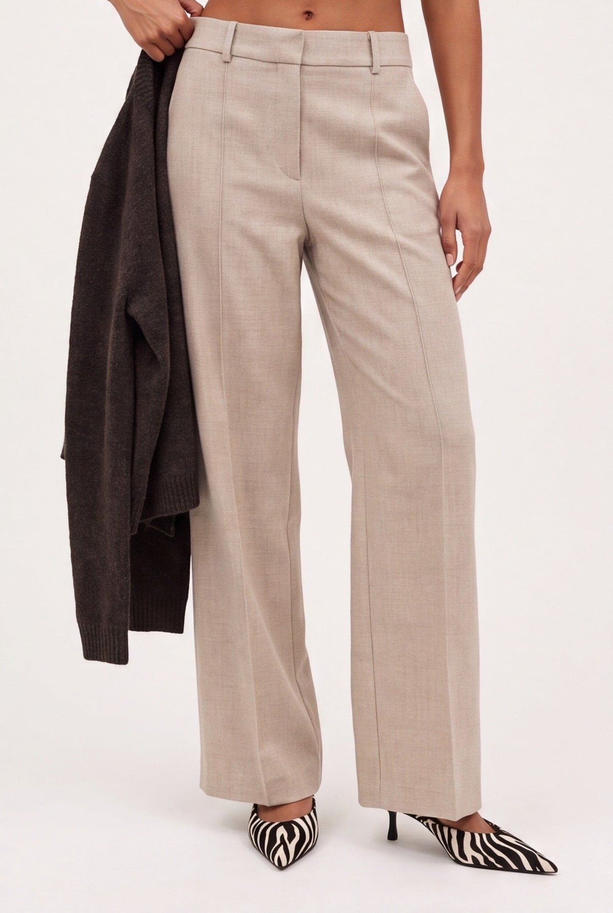 PANTALON TAILLE BASSE - CLEO - SABLE PANTALON NEW KOOKAI Mode Kookai