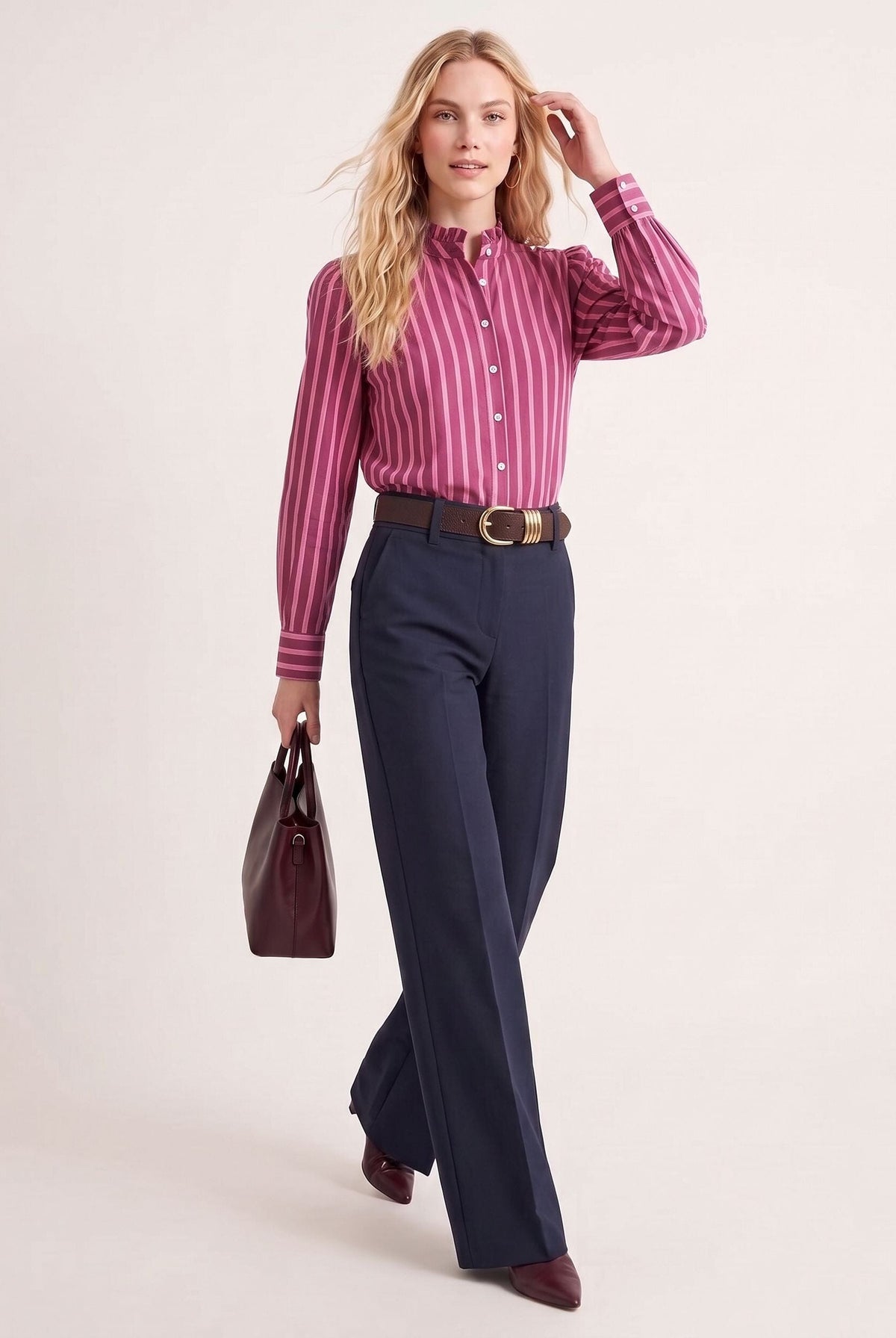 PANTALON TAILLE BASSE - DUFFY - NAVY PANTALON NEW KOOKAI Mode Kookai
