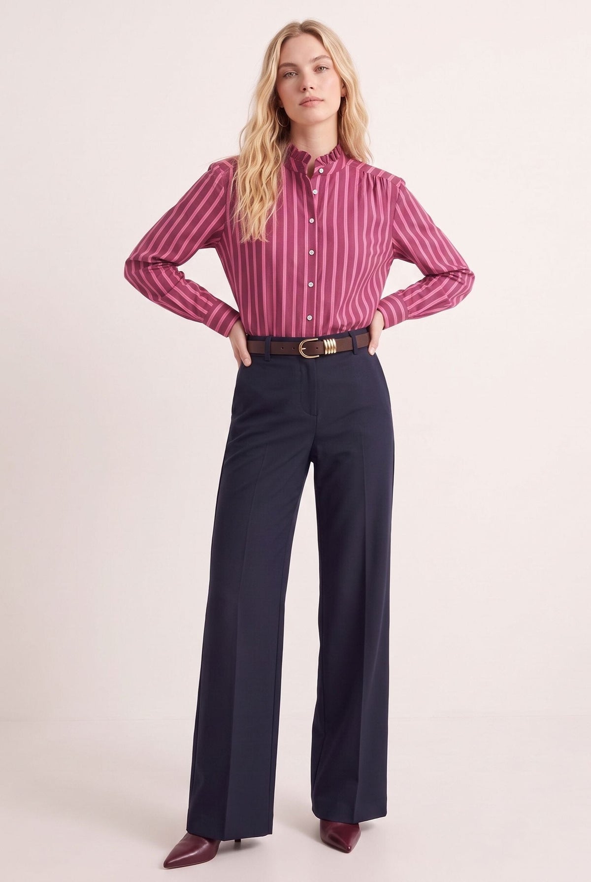 PANTALON TAILLE BASSE - DUFFY - NAVY PANTALON NEW KOOKAI Mode Kookai