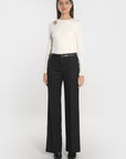 PANTALON TAILLE BASSE SHEILA NOIR PANTALON KOOKAI Mode Kookai