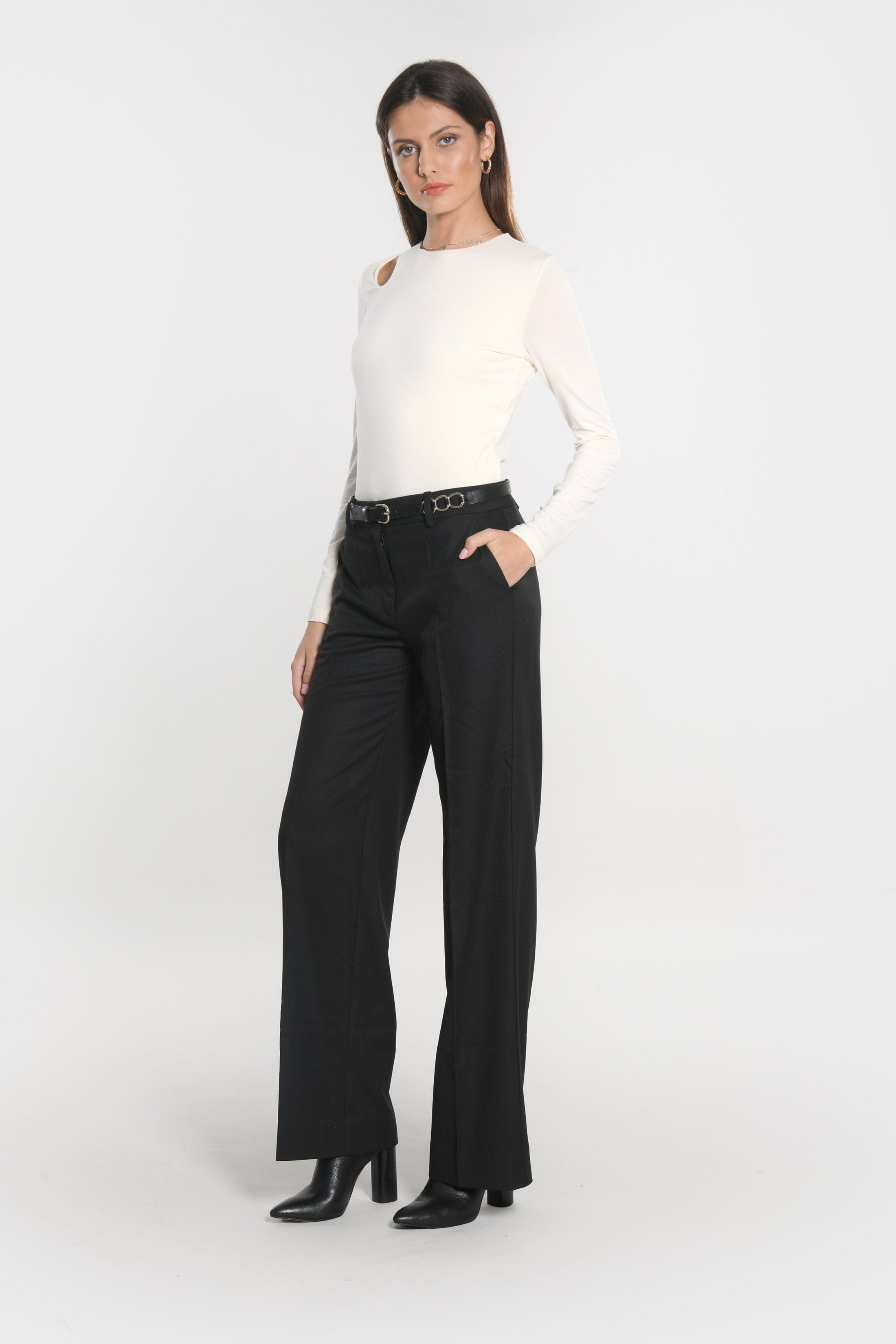 PANTALON TAILLE BASSE SHEILA NOIR PANTALON KOOKAI Mode Kookai