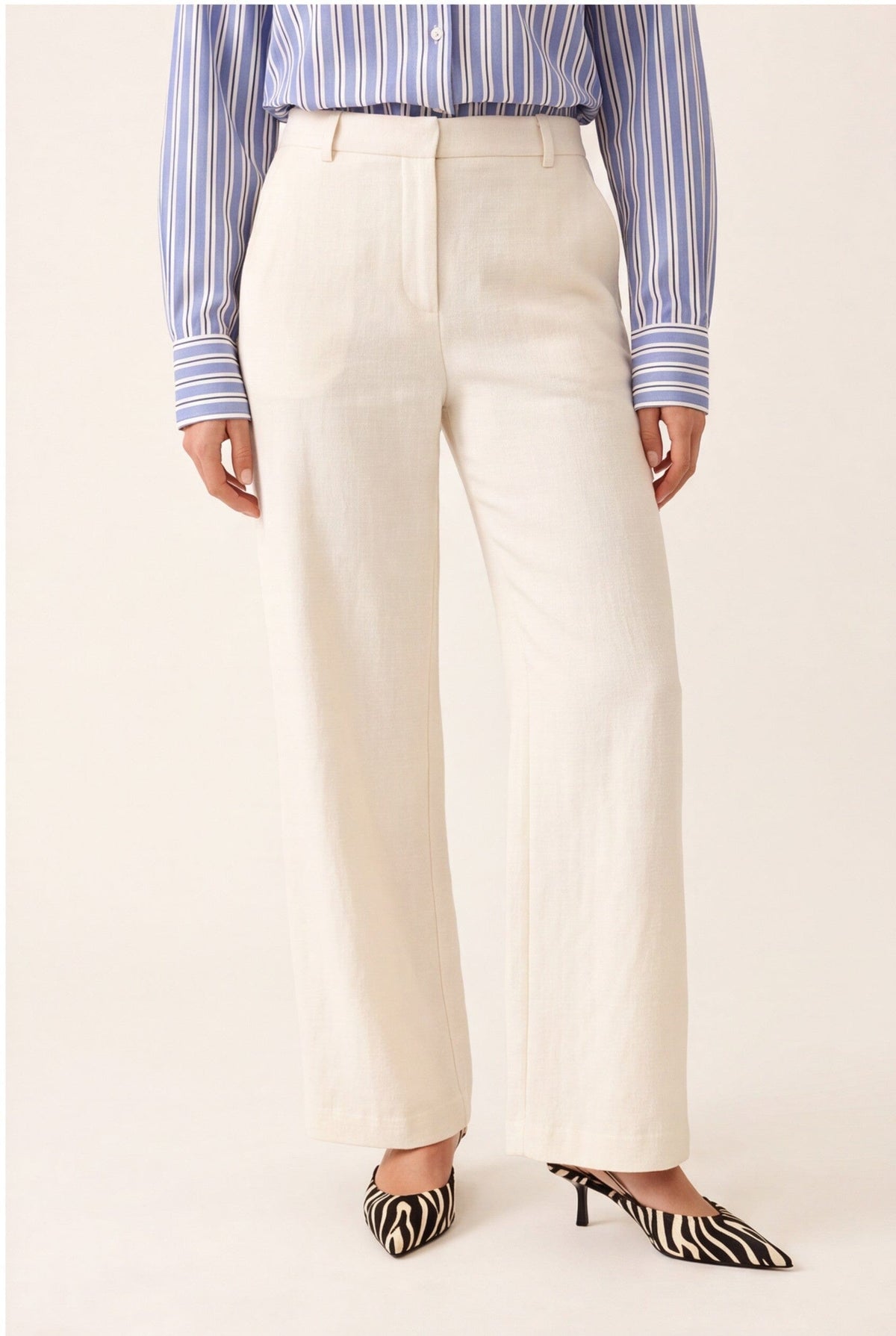 PANTALON TAILLE HAUTE - CLEO - BLANC PANTALON NEW KOOKAI Mode Kookai