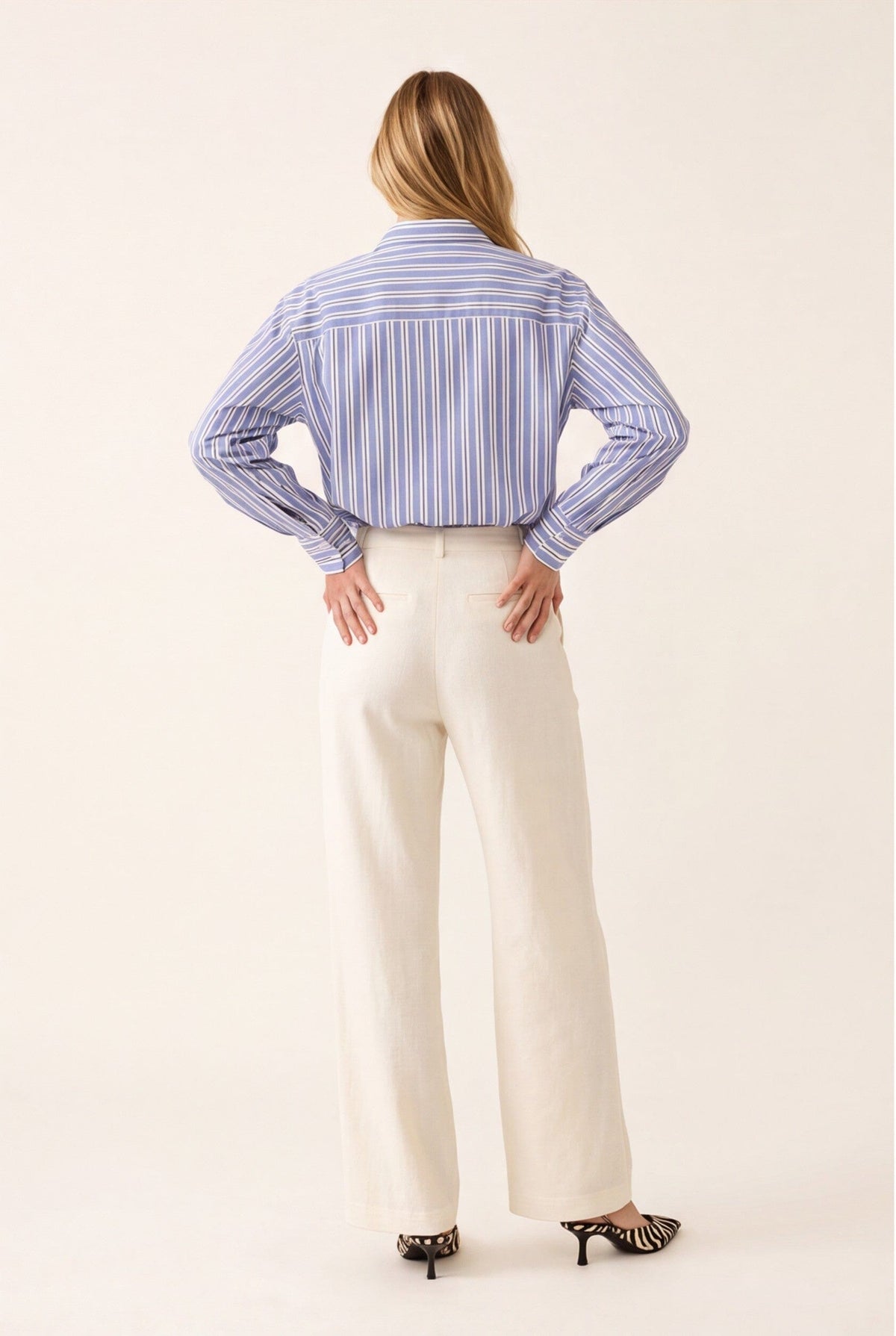 PANTALON TAILLE HAUTE - CLEO - BLANC PANTALON NEW KOOKAI Mode Kookai