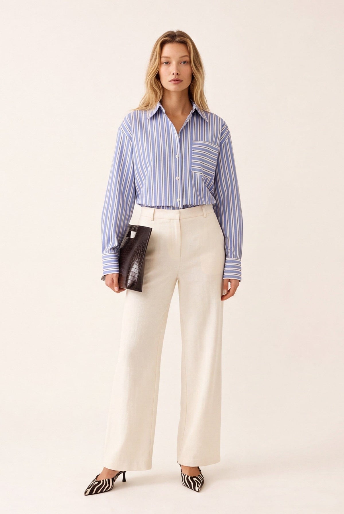 PANTALON TAILLE HAUTE - CLEO - BLANC PANTALON NEW KOOKAI Mode Kookai