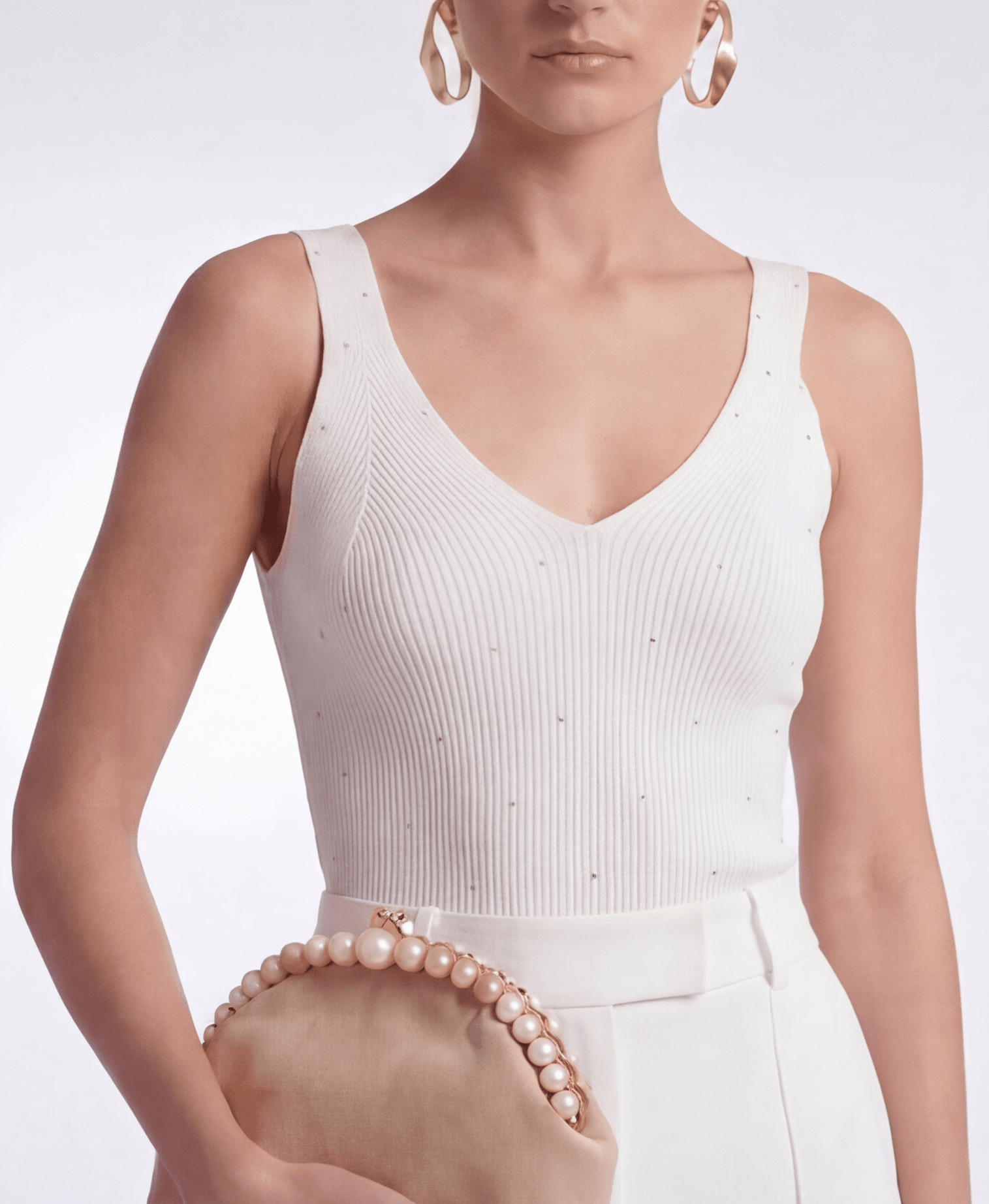 PANTALON TAILLE HAUTE - CLEO - BLANC PANTALON NEW KOOKAI Mode Kookai