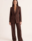 PANTALON TAILLE HAUTE - CLEO - CHOCOLAT PANTALON NEW KOOKAI Mode Kookai