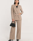 PANTALON TAILLEUR LARGE MACHA BEIGE PANTALON KOOKAI Mode Kookai