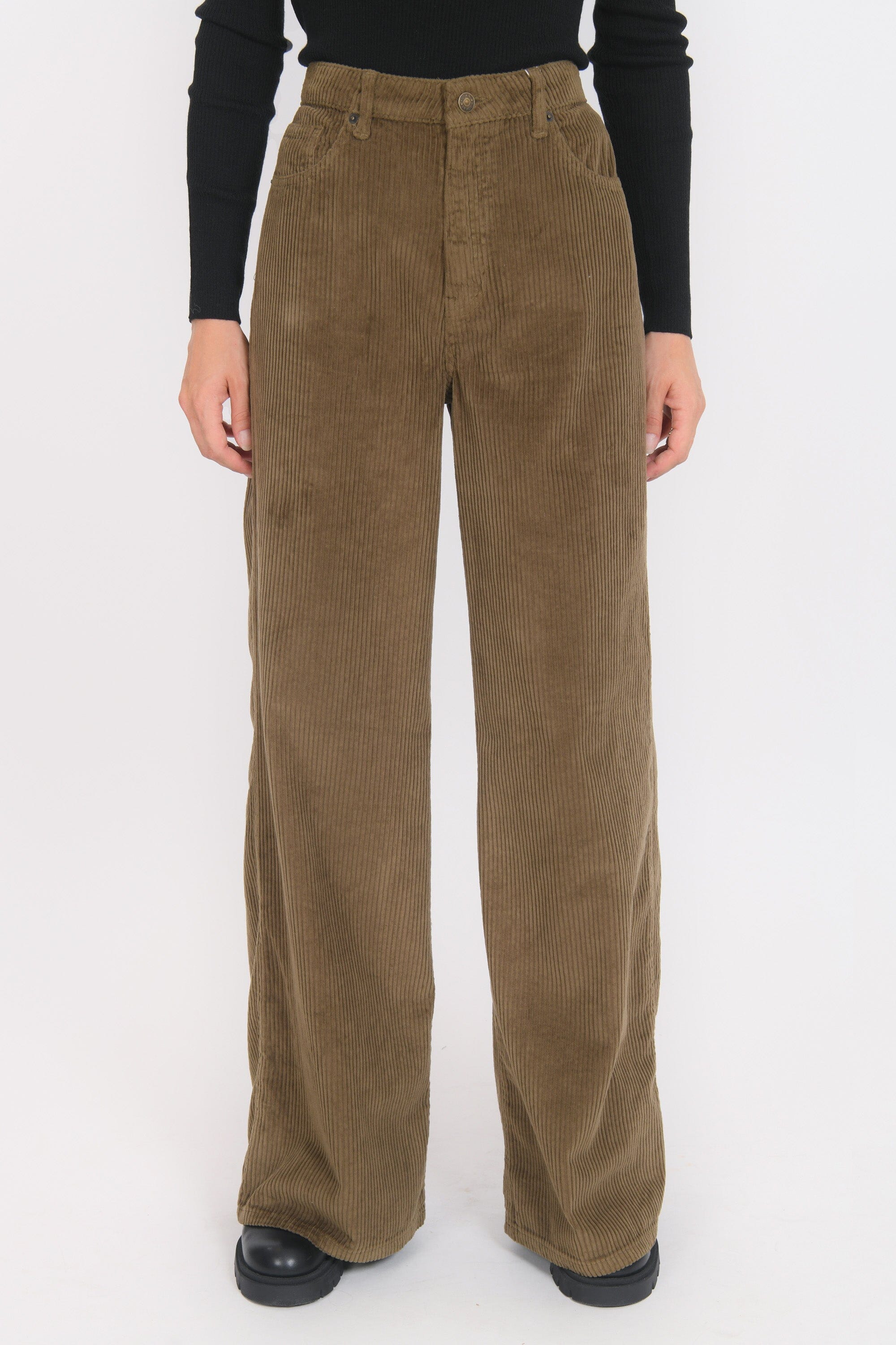 PANTALON VELOURS - BANKS - OLIVE PANTALON NEW KOOKAI Mode Kookai