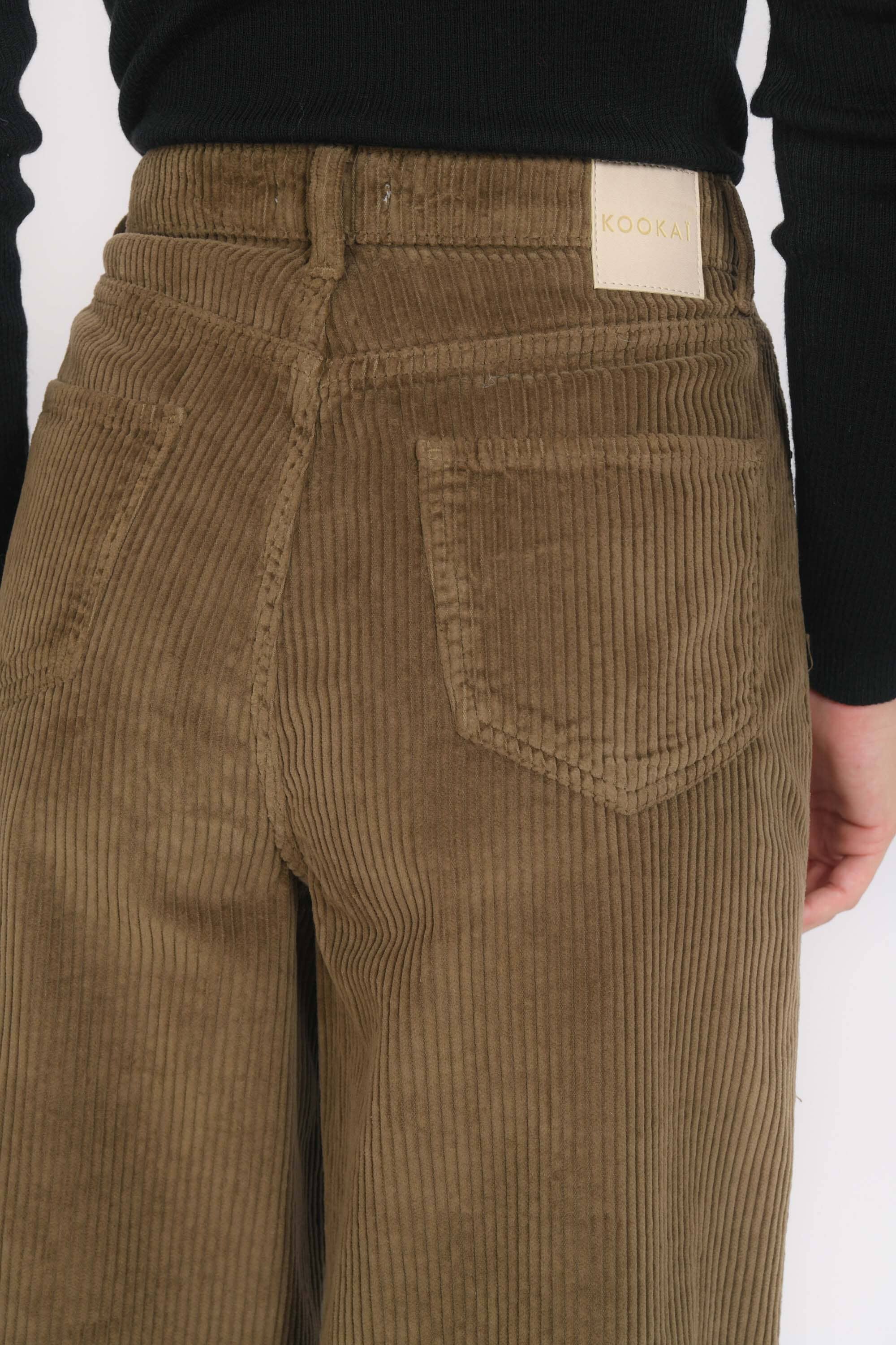 PANTALON VELOURS - BANKS - OLIVE PANTALON NEW KOOKAI Mode Kookai
