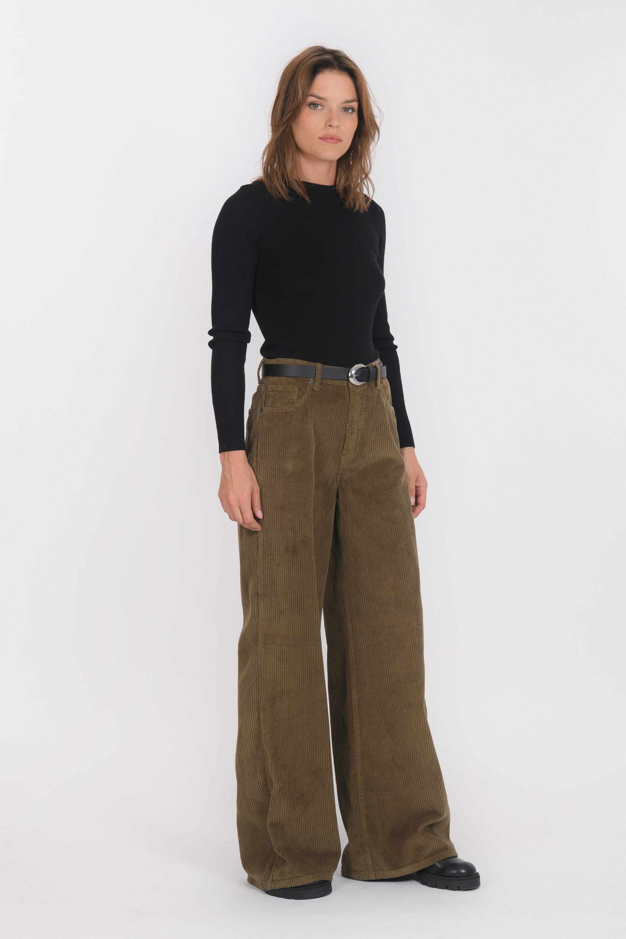 PANTALON VELOURS - BANKS - OLIVE PANTALON NEW KOOKAI Mode Kookai
