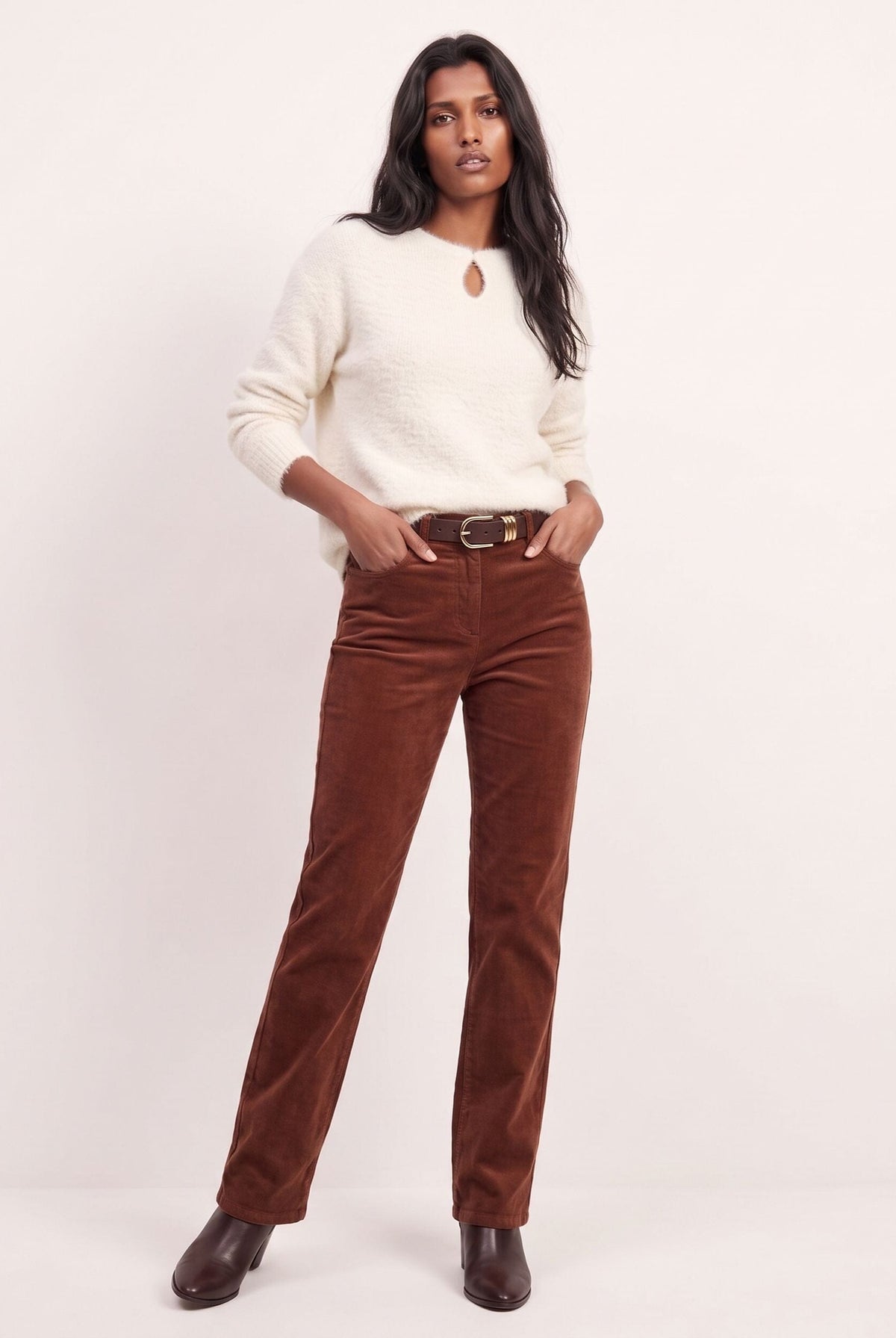 PANTALON VELOURS - DORIA - CHOCOLAT PANTALON SPORTWEAR NEW KOOKAI Mode Kookai