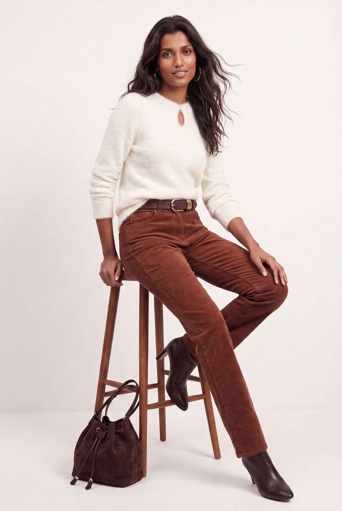 PANTALON VELOURS - DORIA - CHOCOLAT PANTALON SPORTWEAR NEW KOOKAI Mode Kookai