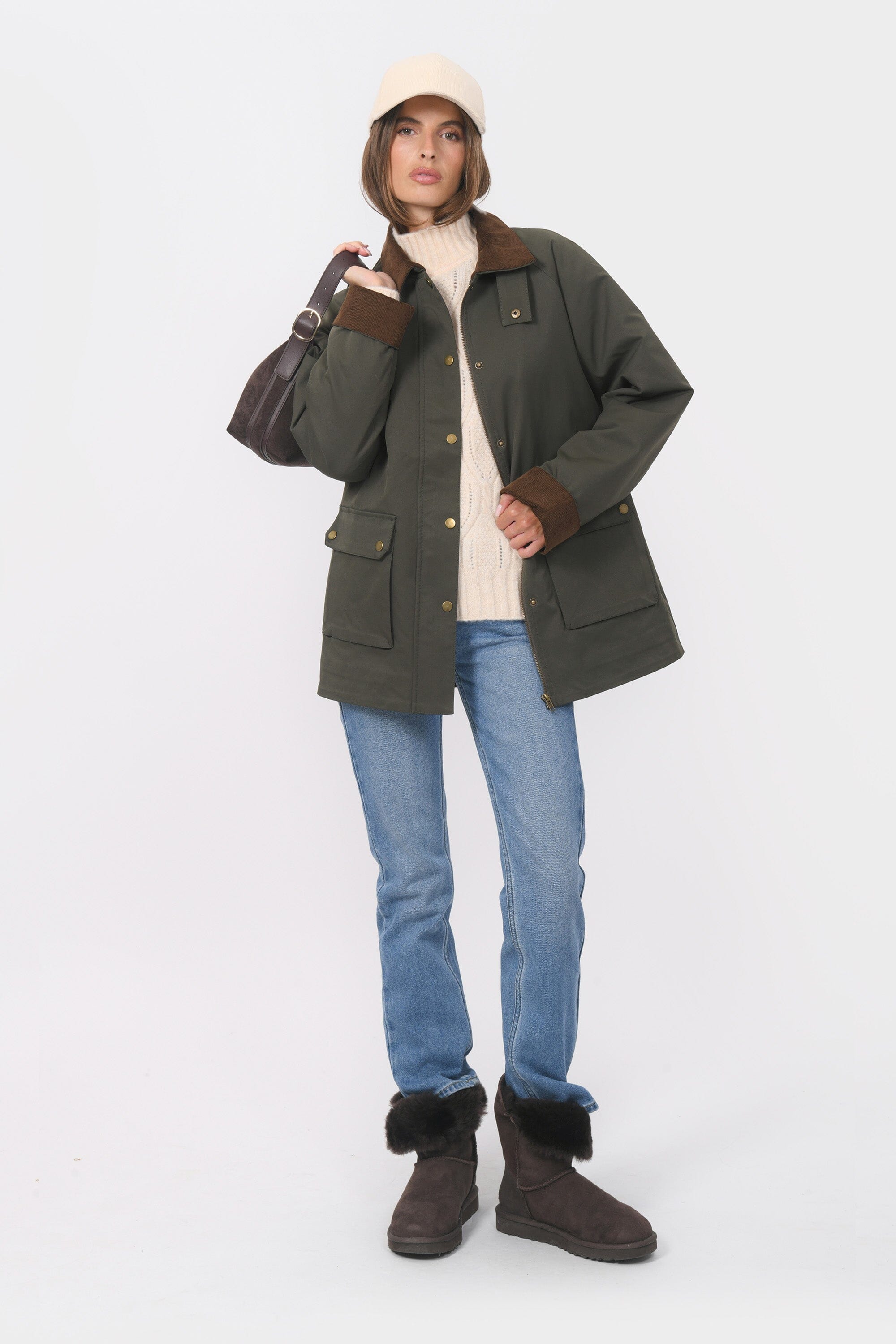 PARKA - BRETT - KAKI VESTE NEW KOOKAI Mode Kookai