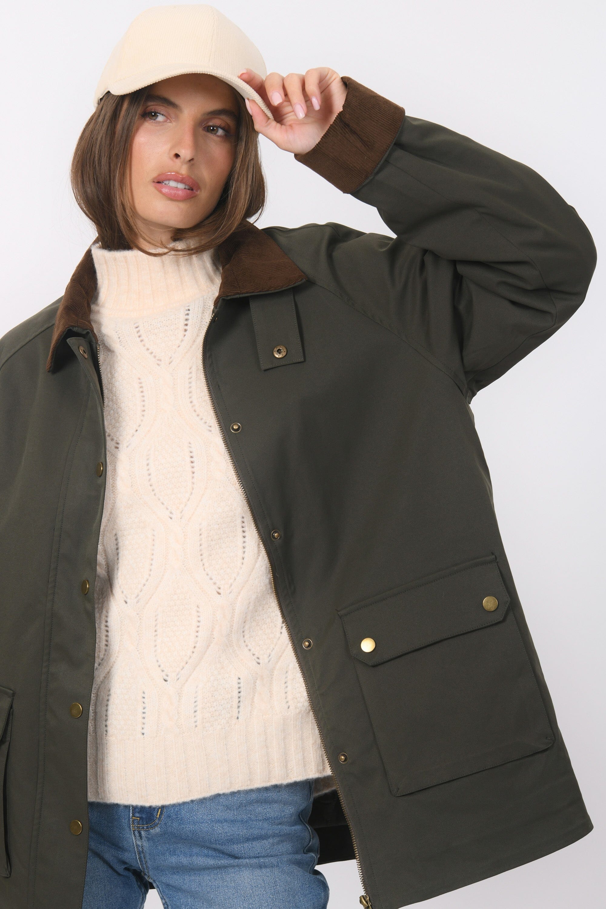PARKA - BRETT - KAKI VESTE NEW KOOKAI Mode Kookai