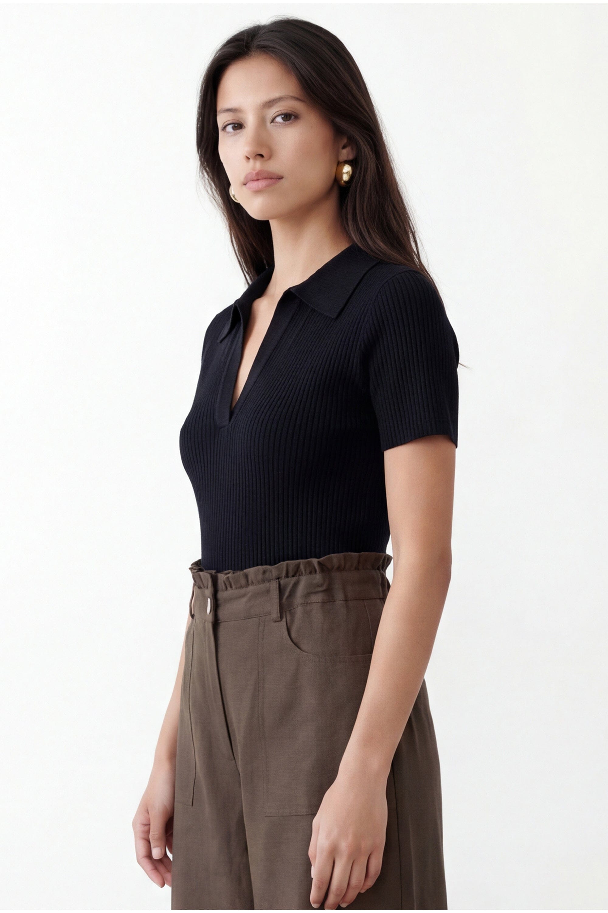 POLO MAILLE - CRISTINA - NOIR PULL NEW KOOKAI Mode Kookai