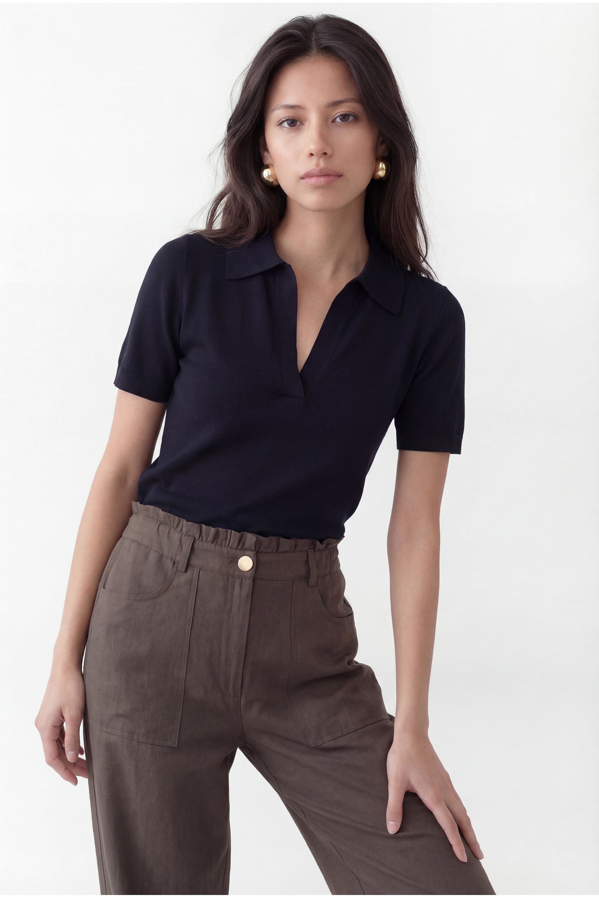 POLO MAILLE - CRISTINA - NOIR PULL NEW KOOKAI Mode Kookai