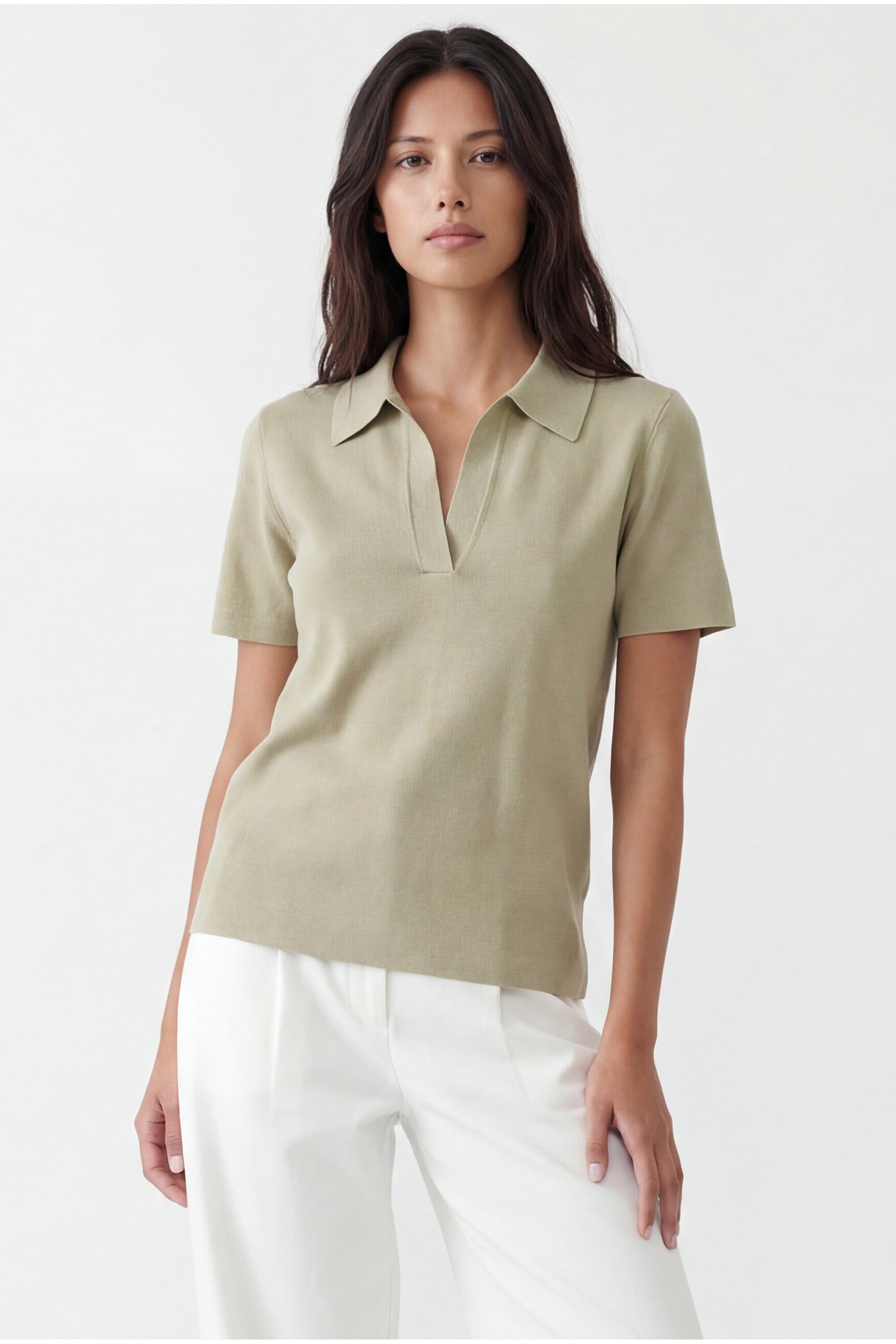 POLO MAILLE - CRISTINA - VERT PALE PULL NEW KOOKAI Mode Kookai