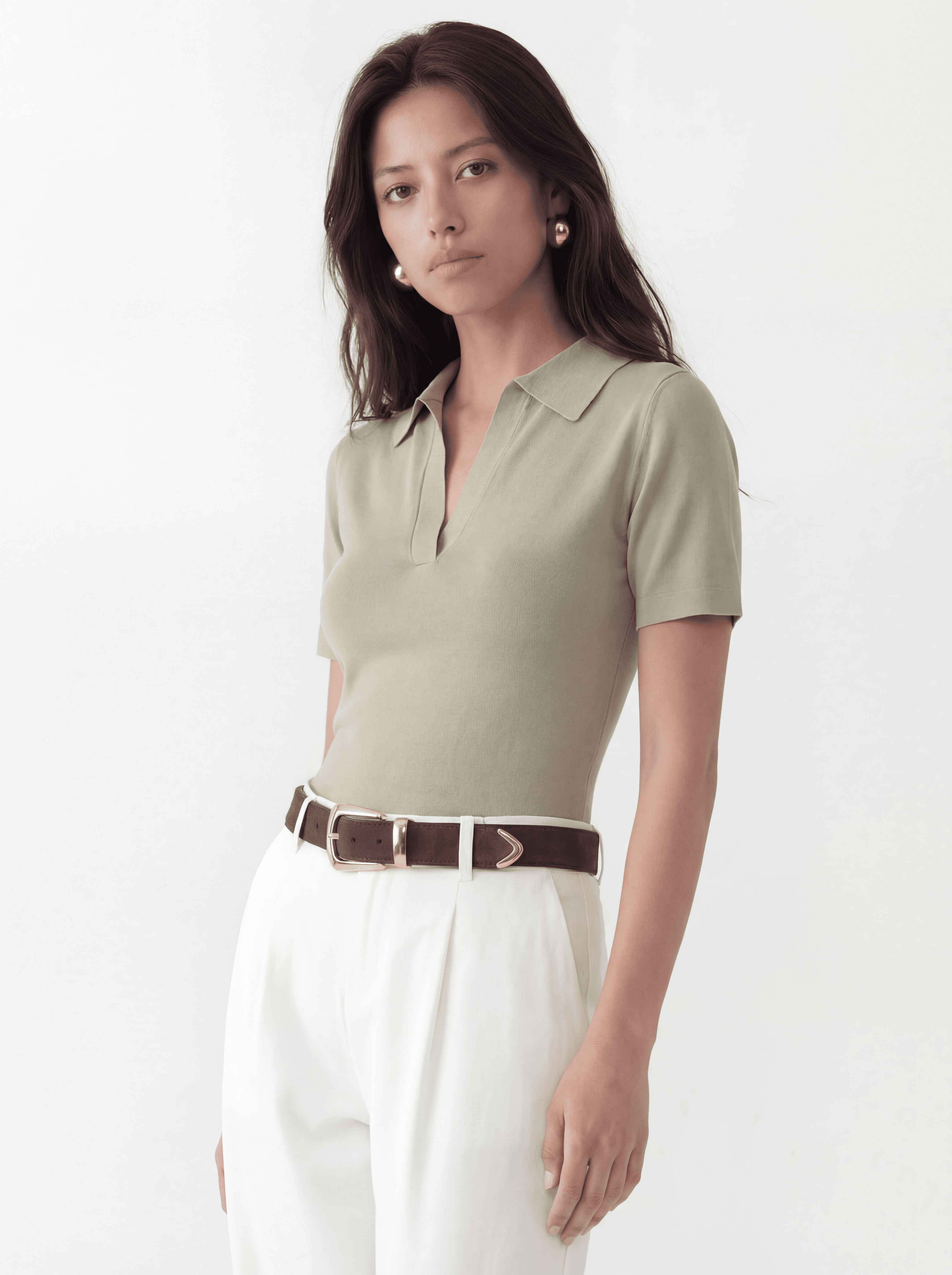 POLO MAILLE - CRISTINA - VERT PALE PULL NEW KOOKAI Mode Kookai