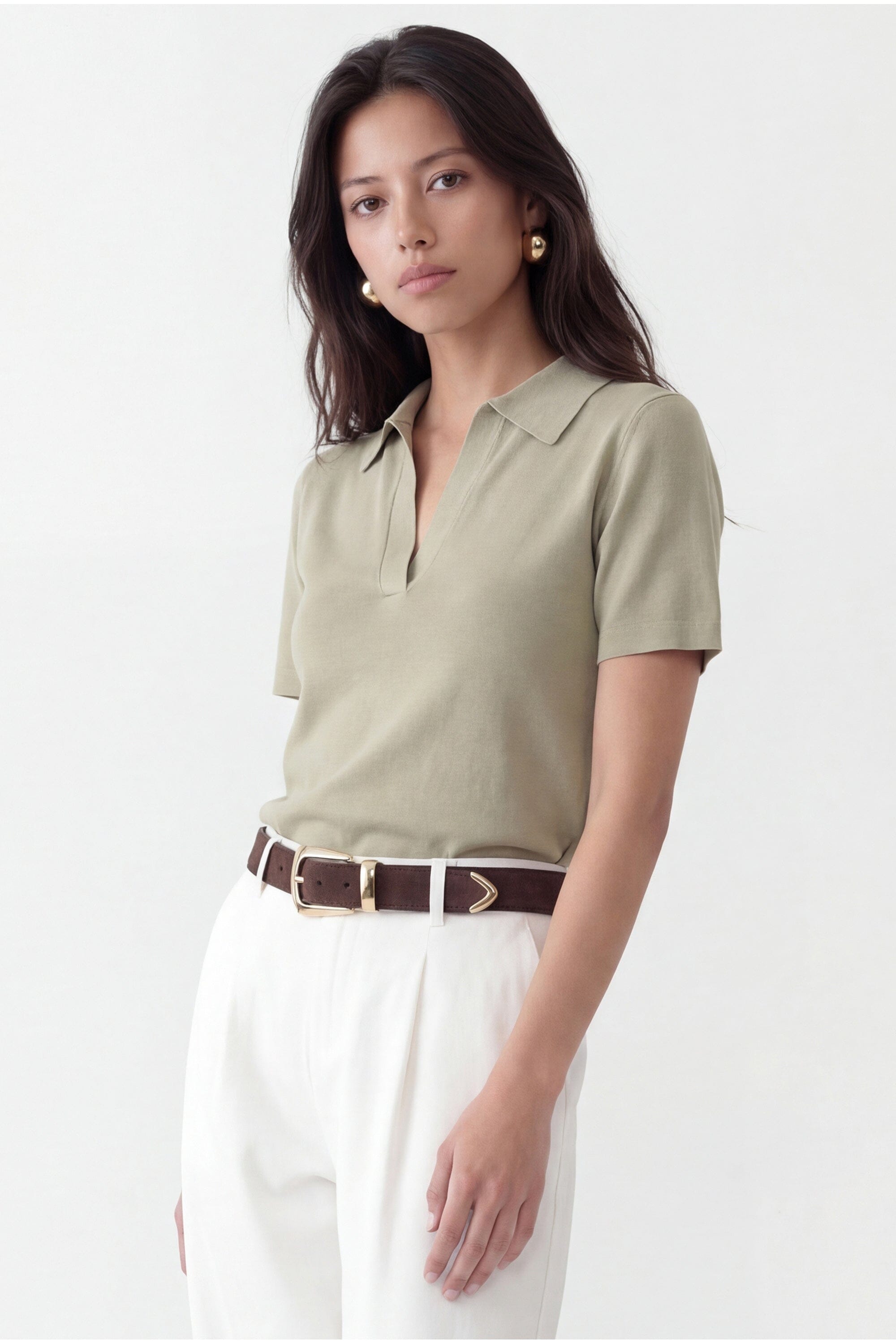 POLO MAILLE - CRISTINA - VERT PALE PULL NEW KOOKAI Mode Kookai