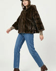 PONCHO FAUX FUR - MARINA - CHOCO MANTEAU KOOKAÏ Mode Kookai