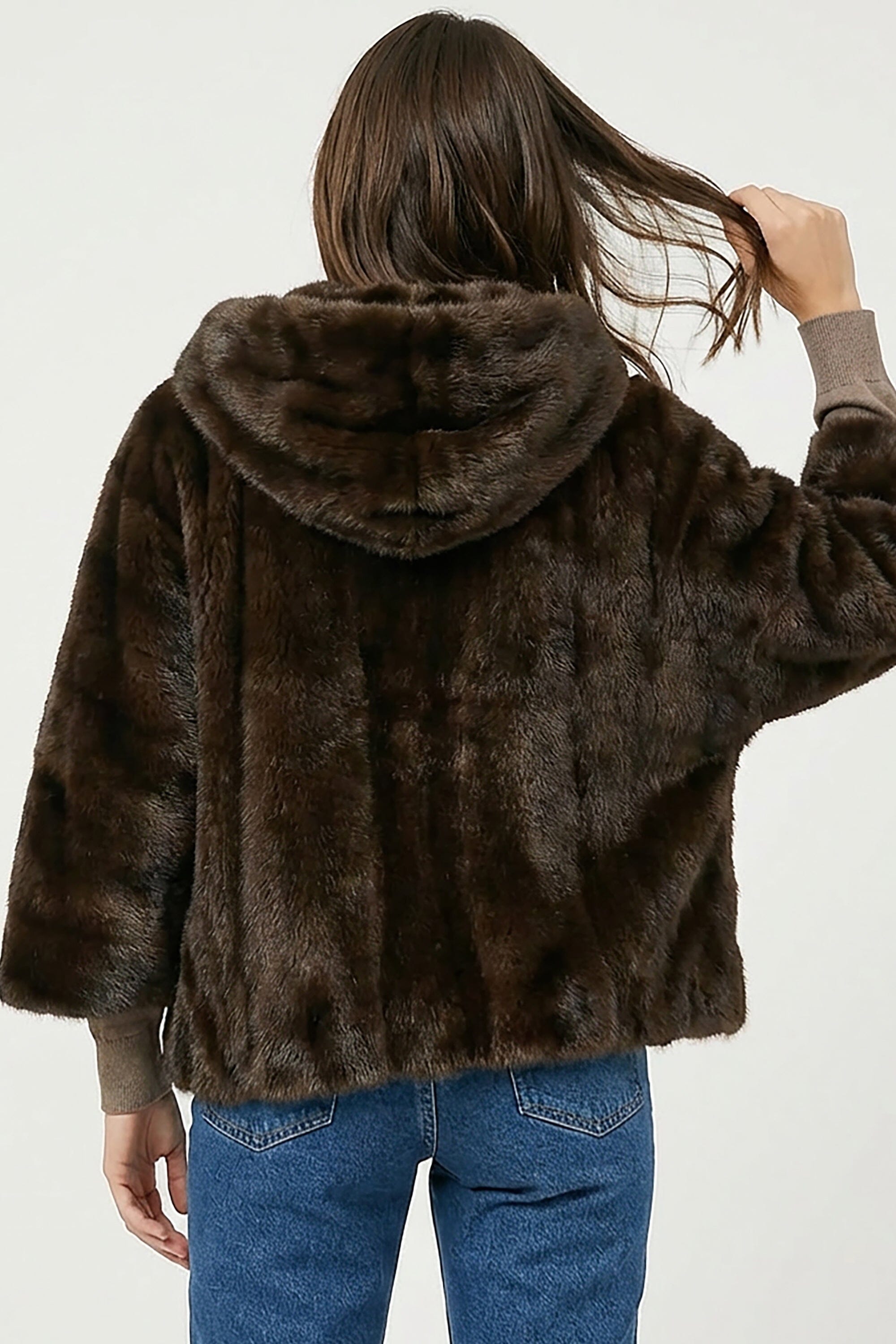 PONCHO FAUX FUR - MARINA - CHOCO MANTEAU KOOKAÏ Mode Kookai