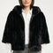 PONCHO FAUX FUR - MARINA - NOIR MANTEAU KOOKAÏ Mode Kookai