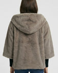 PONCHO FAUX FUR - MARINA - TAUPE/GRIS MANTEAU KOOKAÏ Mode Kookai