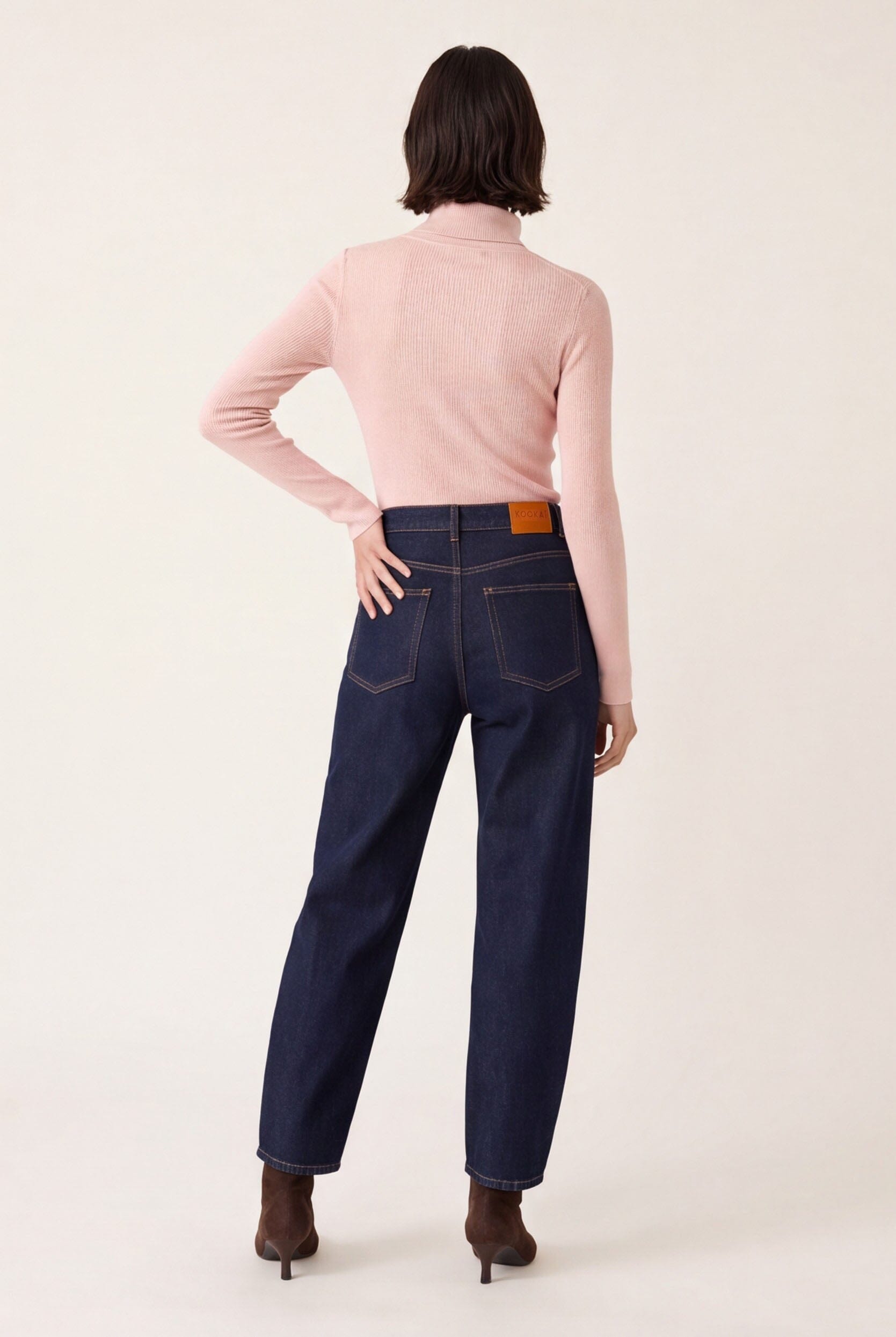 PUL COL ROULE - B-OLYMPE - ROSE PALE PULL NEW KOOKAI Mode Kookai