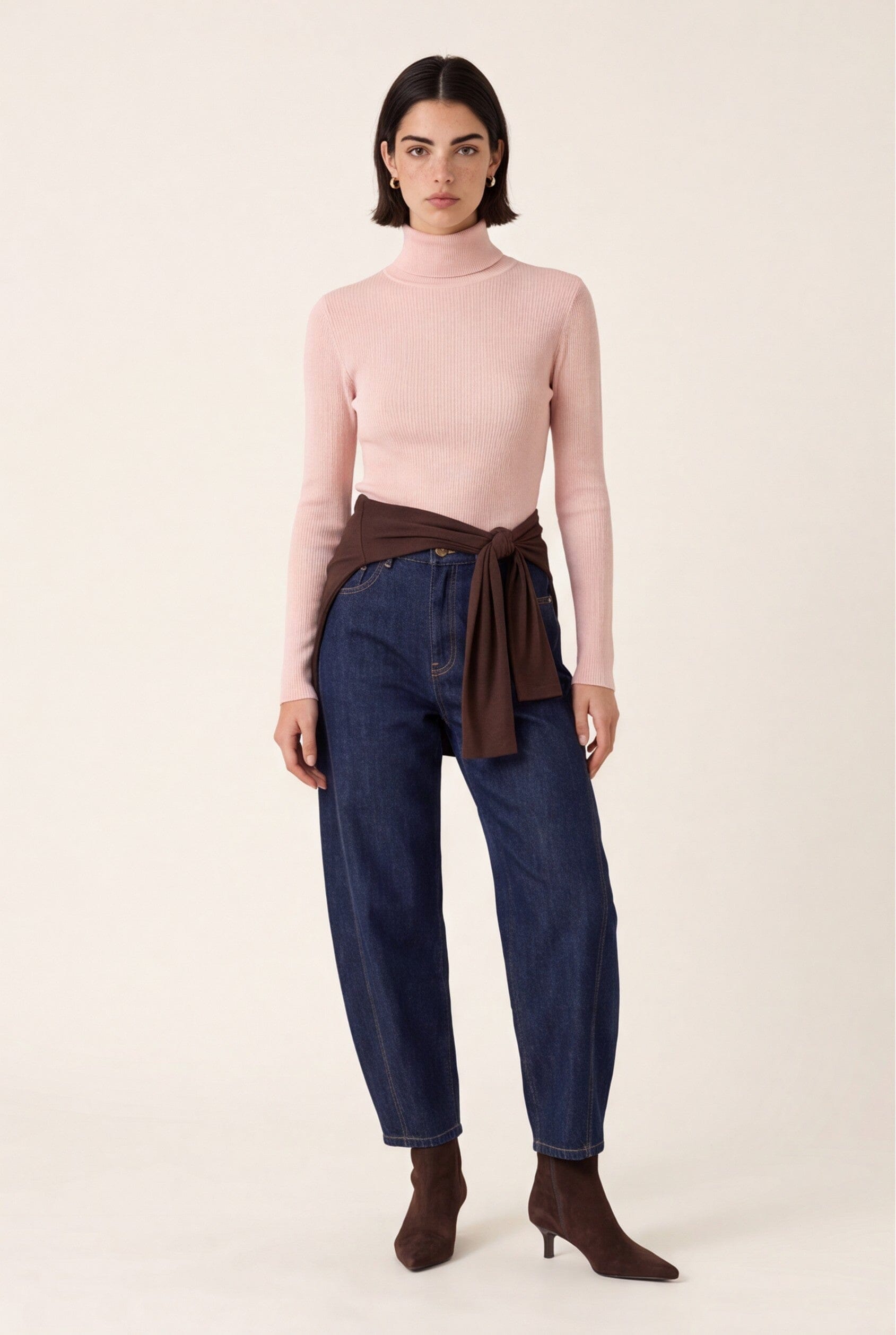 PUL COL ROULE - B-OLYMPE - ROSE PALE PULL NEW KOOKAI Mode Kookai